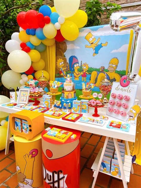 simpsons party decorations|simpsons party ideas.